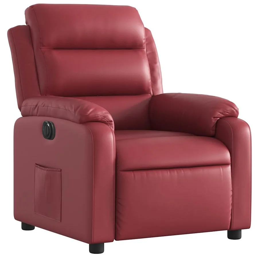 Fauteuil inclinable électrique Rouge bordeaux Similicuir - 4