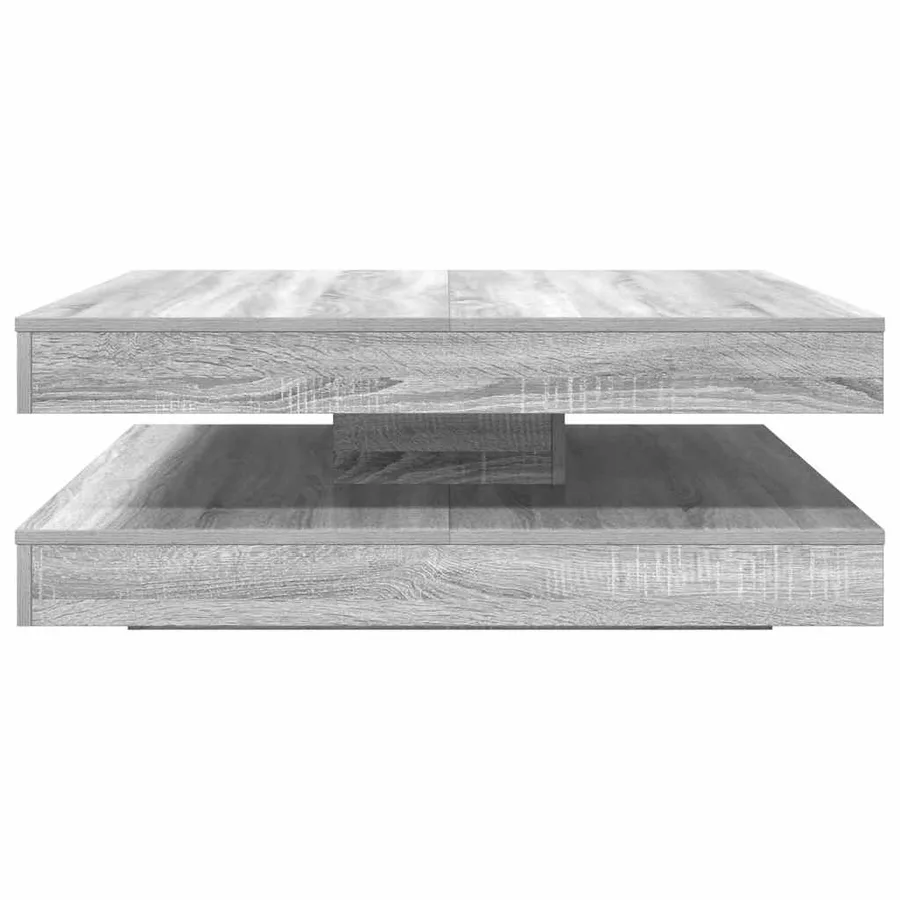 Table basse rotative à 360 degrés sonoma gris 90x90x34,5 cm - 4