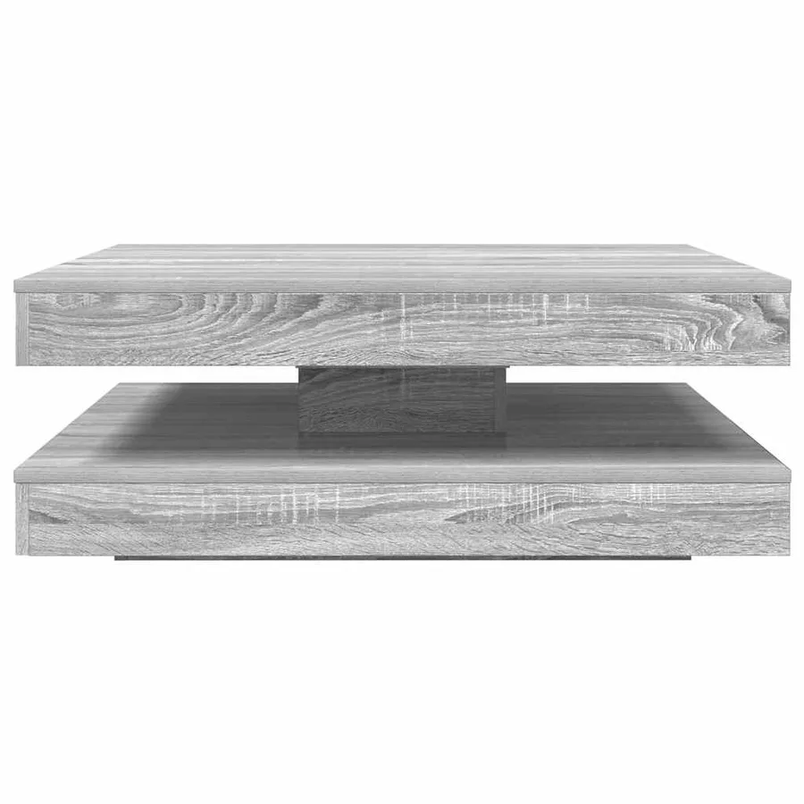 Table basse rotative à 360 degrés sonoma gris 90x90x34,5 cm - 5