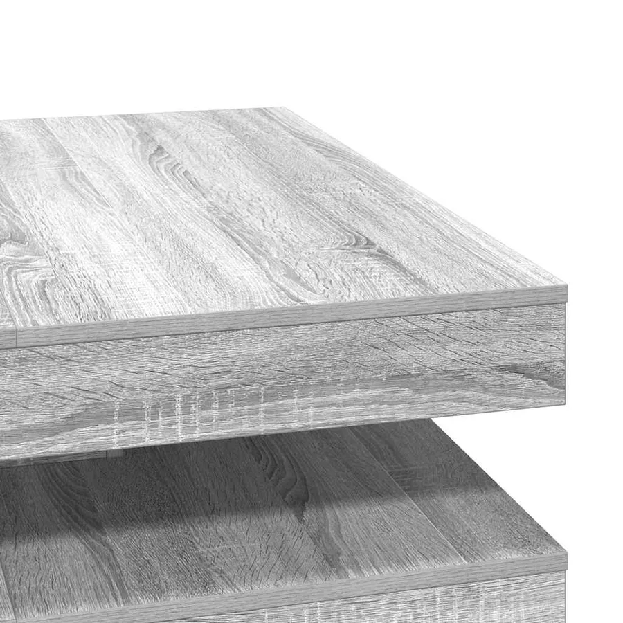 Table basse rotative à 360 degrés sonoma gris 90x90x34,5 cm - 8