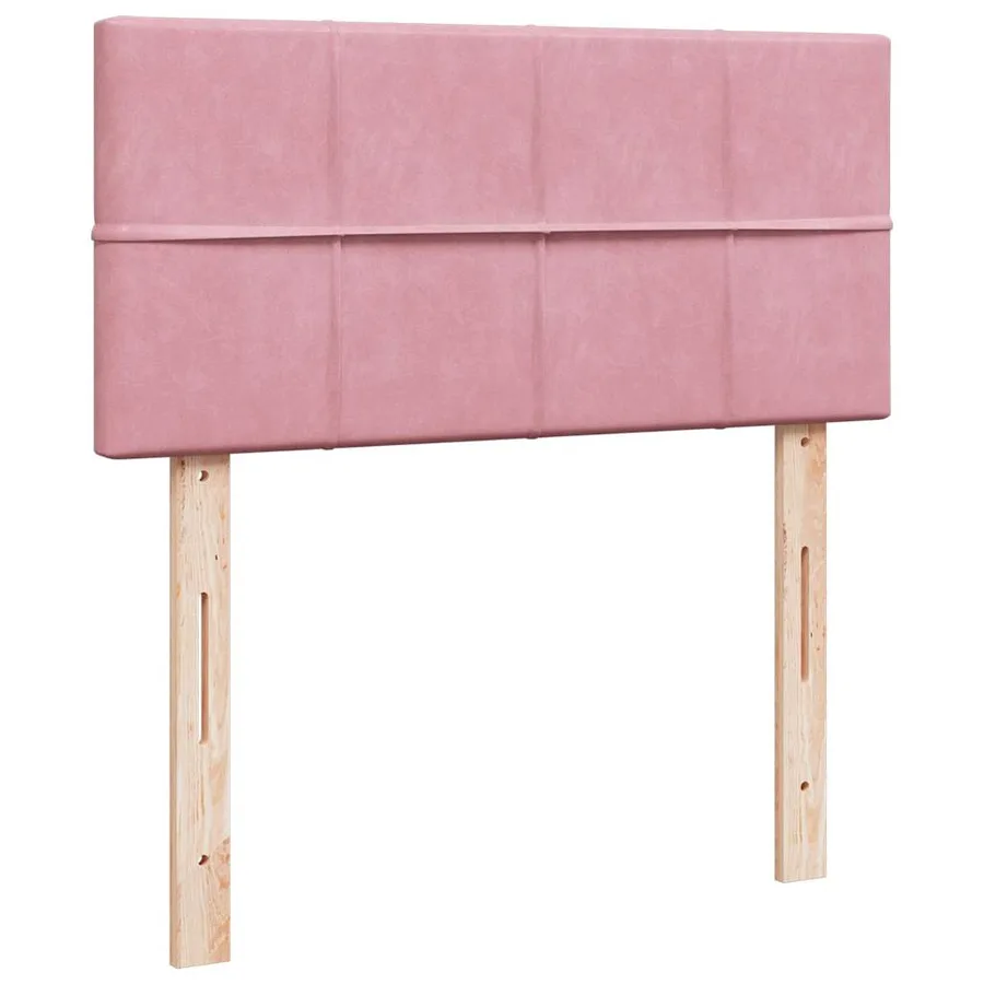 Cadre de lit ottoman avec matelas rose 80x200 cm velours - 9