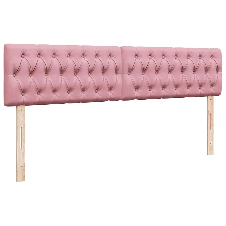 Cadre de lit ottoman avec matelas rose 160x200 cm velours - 9