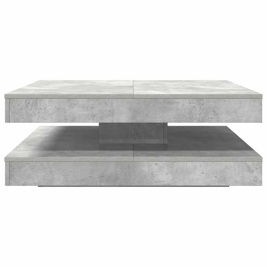 Table basse rotative à 360 degrés gris béton 90x90x34,5 cm - 4