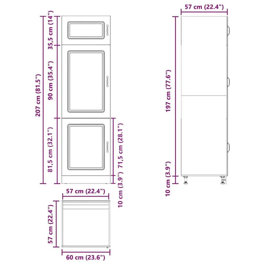 Armoire de cuisine Kalmar blanc bois d'ingénierie - 11