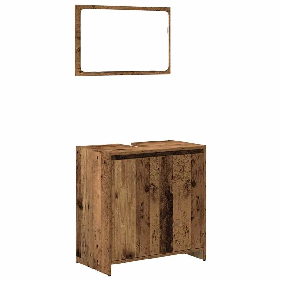 Ensemble de meubles salle de bain 3 pcs bois d'ingénierie - 7