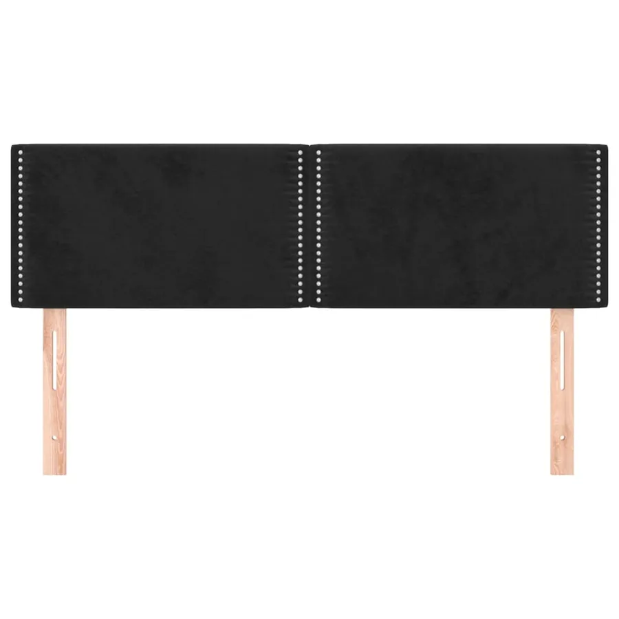 Têtes de lit Noir 144 x 5 x 78/88 cm Velours - 3