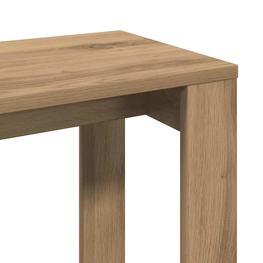 Tables gigognes 3 pcs chêne artisanal bois d'ingénierie - 8