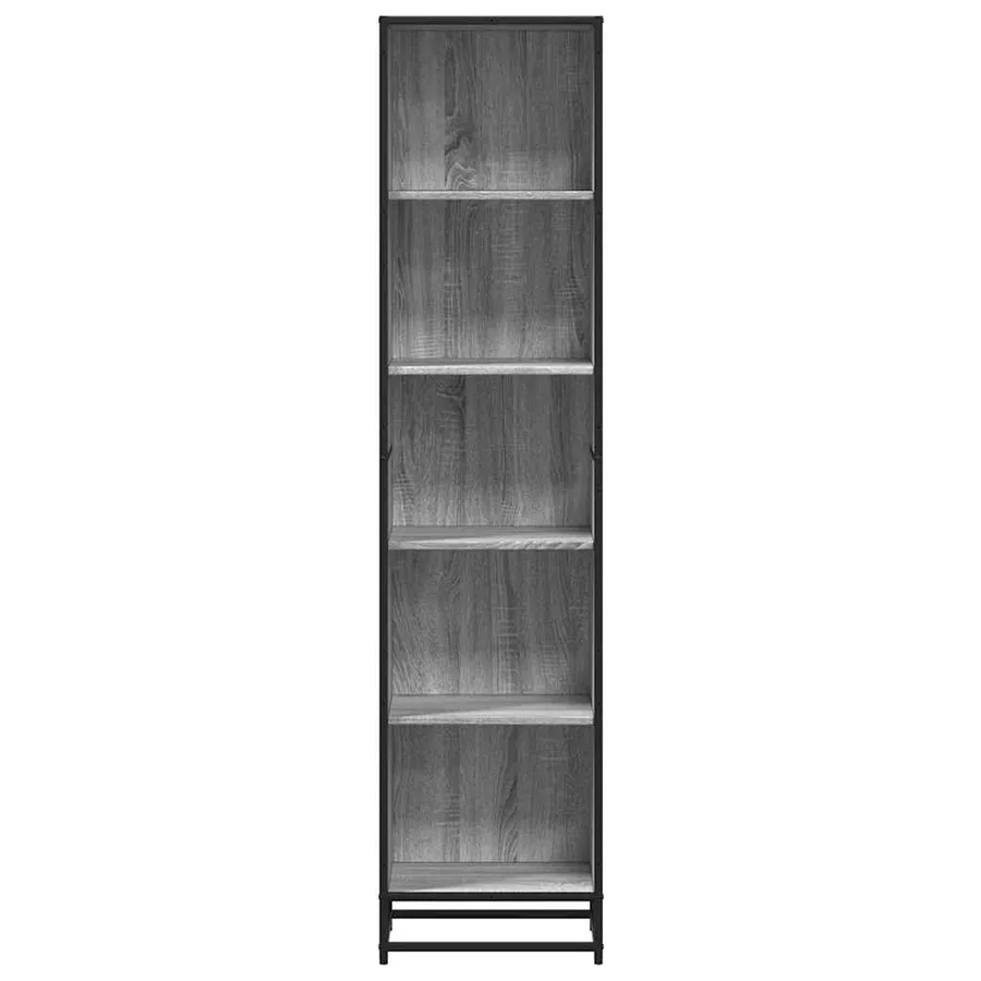 Bibliothèque sonoma gris 40x35x170,5 cm bois d'ingénierie - 4