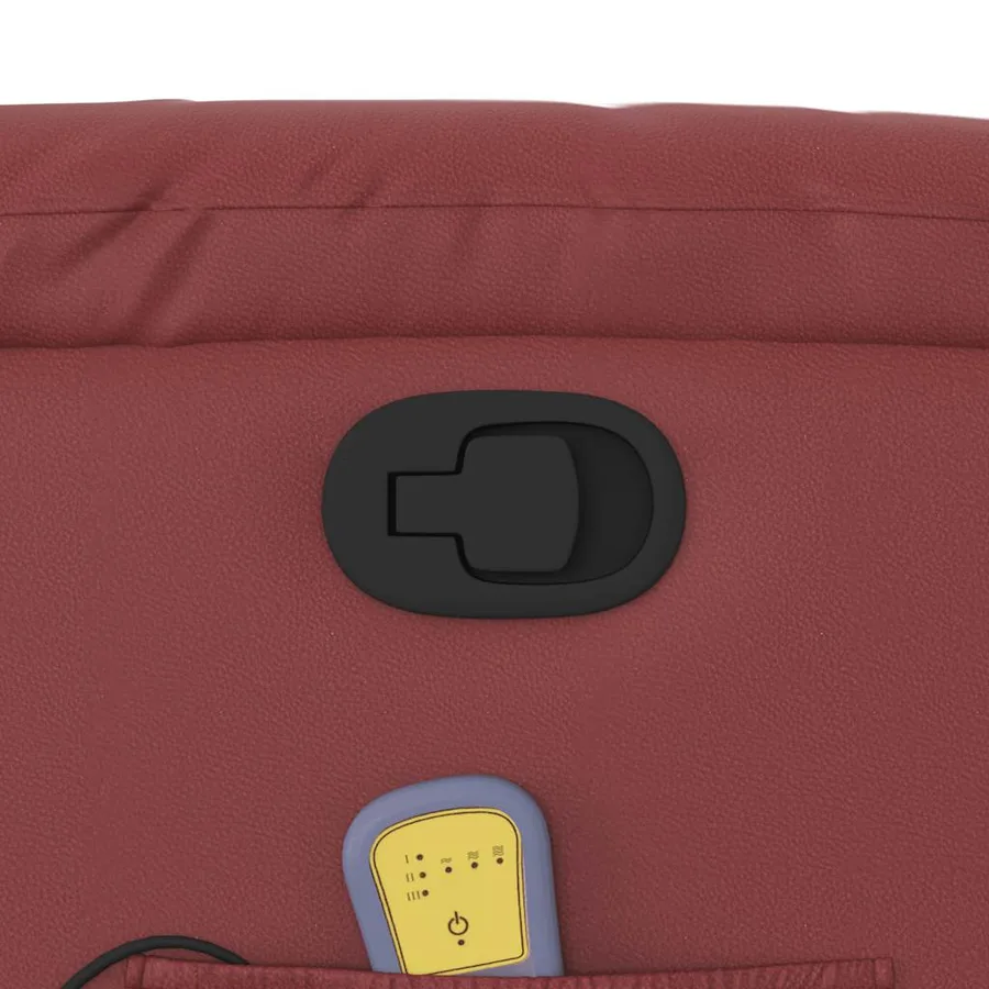 Fauteuil inclinable de massage Rouge bordeaux Similicuir - 12