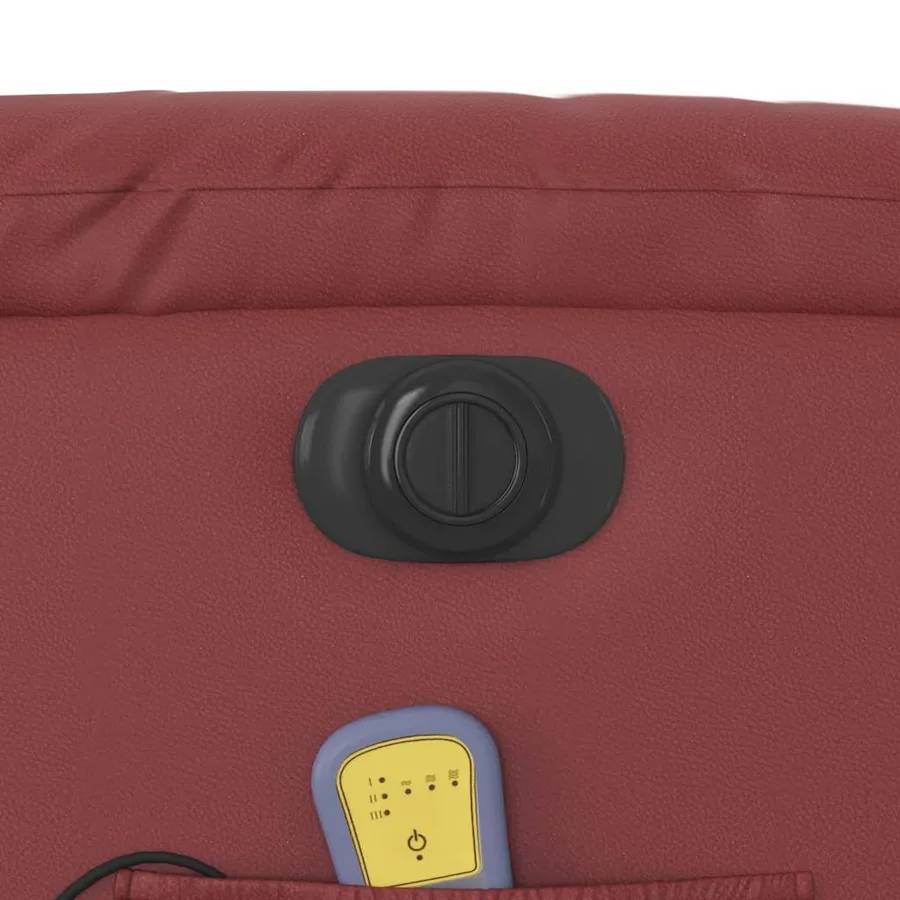 Fauteuil de massage inclinable électrique rouge bordeaux - 12