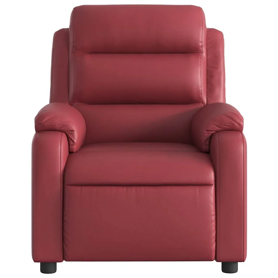 Fauteuil de massage inclinable électrique rouge bordeaux - 9