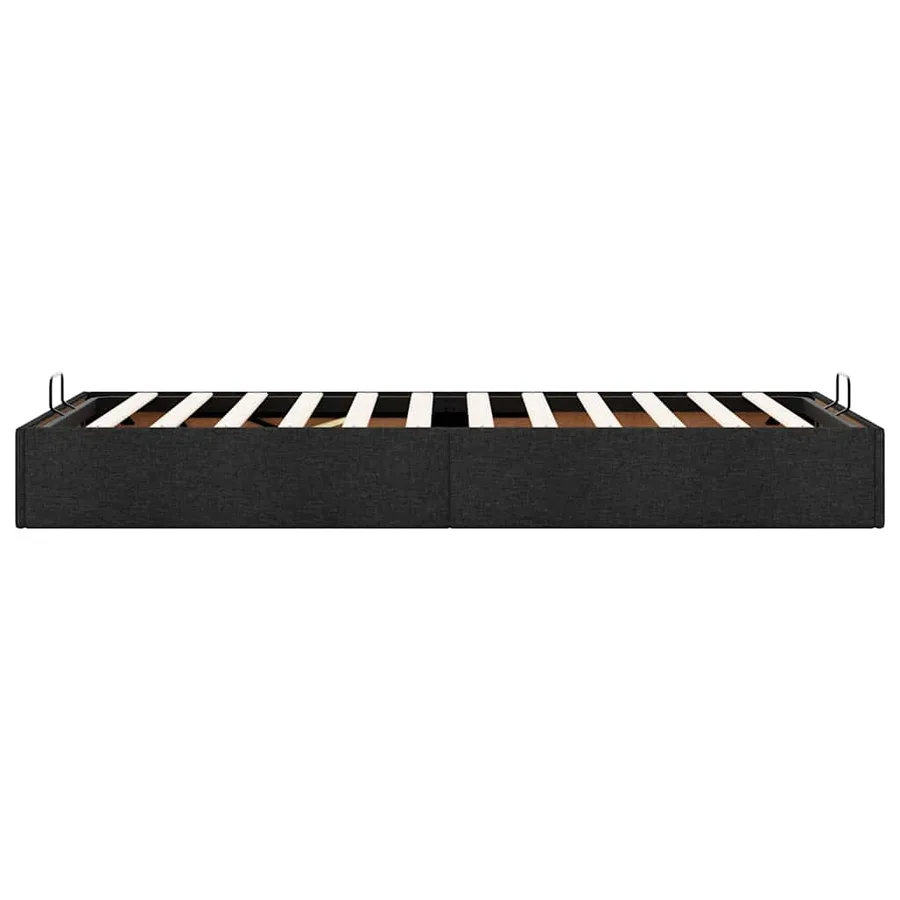 Cadre de lit ottoman sans matelas noir 80x200 cm tissu - 7