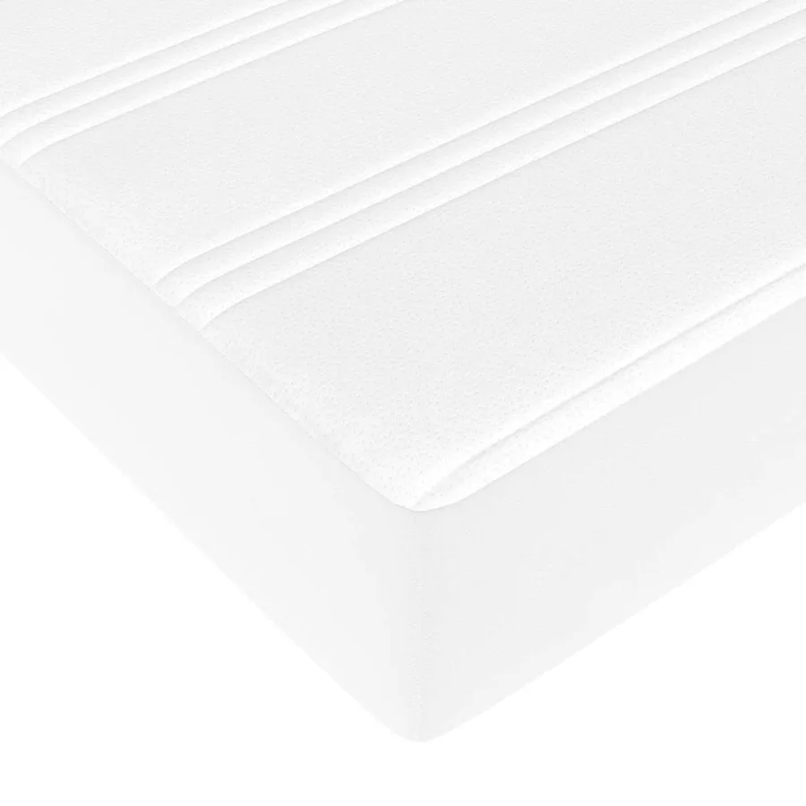 Cadre de lit ottoman avec matelas blanc 180x200 cm similicuir - 12