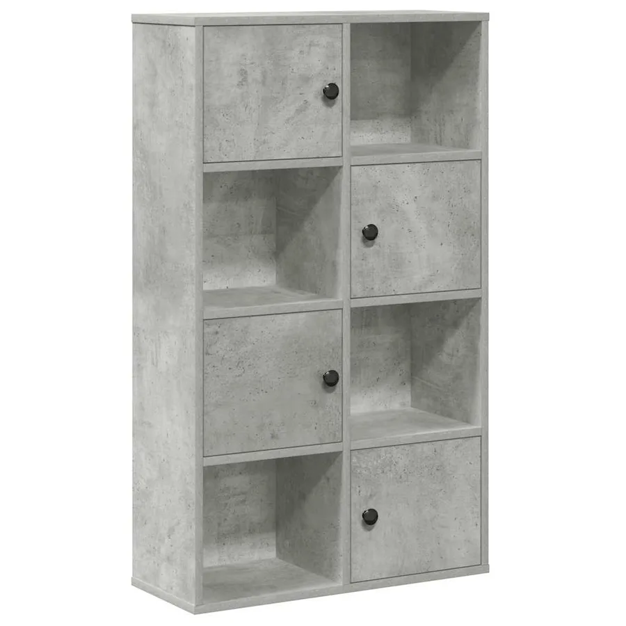 Bibliothèque gris béton 60x24x101,5 cm bois d'ingénierie - 2