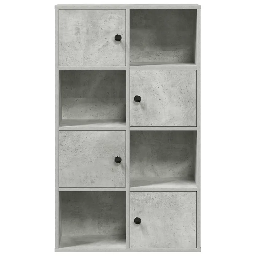 Bibliothèque gris béton 60x24x101,5 cm bois d'ingénierie - 4