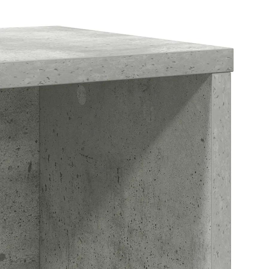 Bibliothèque gris béton 60x24x101,5 cm bois d'ingénierie - 9