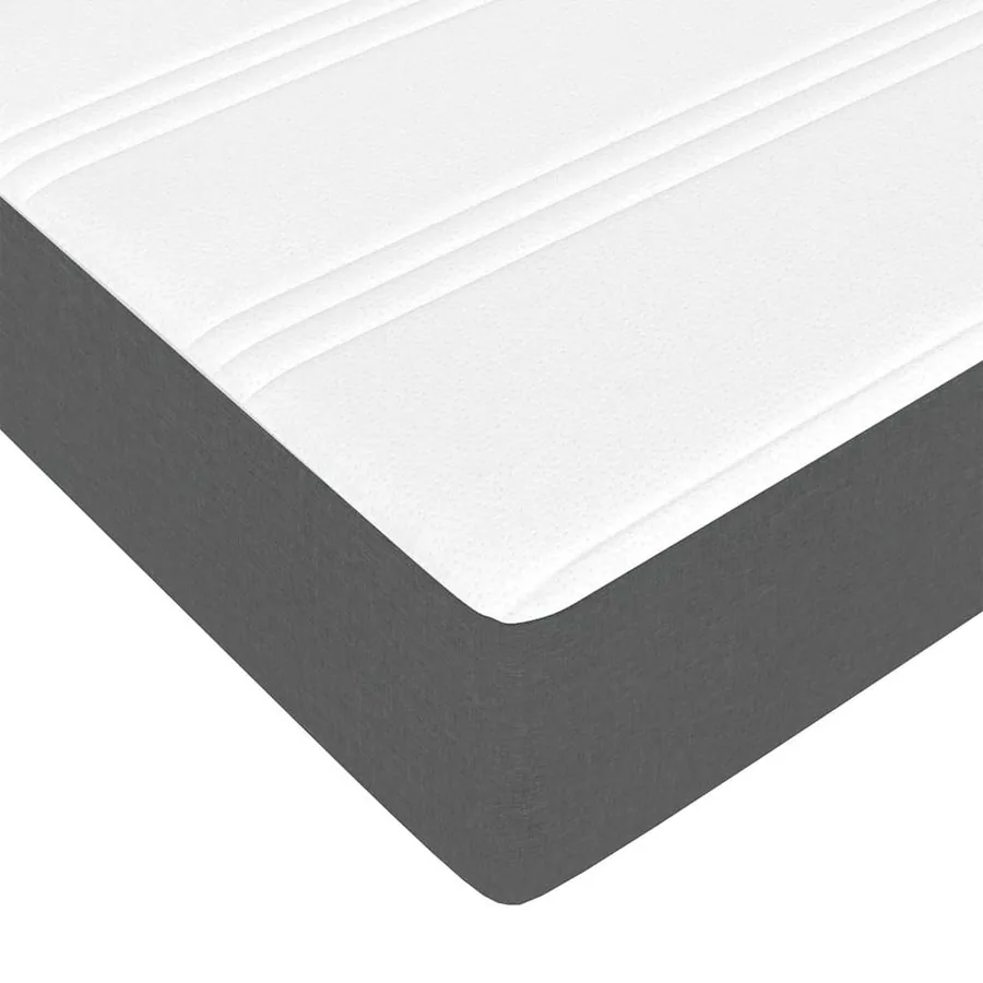 Cadre de lit ottoman avec matelas gris foncé 80x200 cm tissu - 13