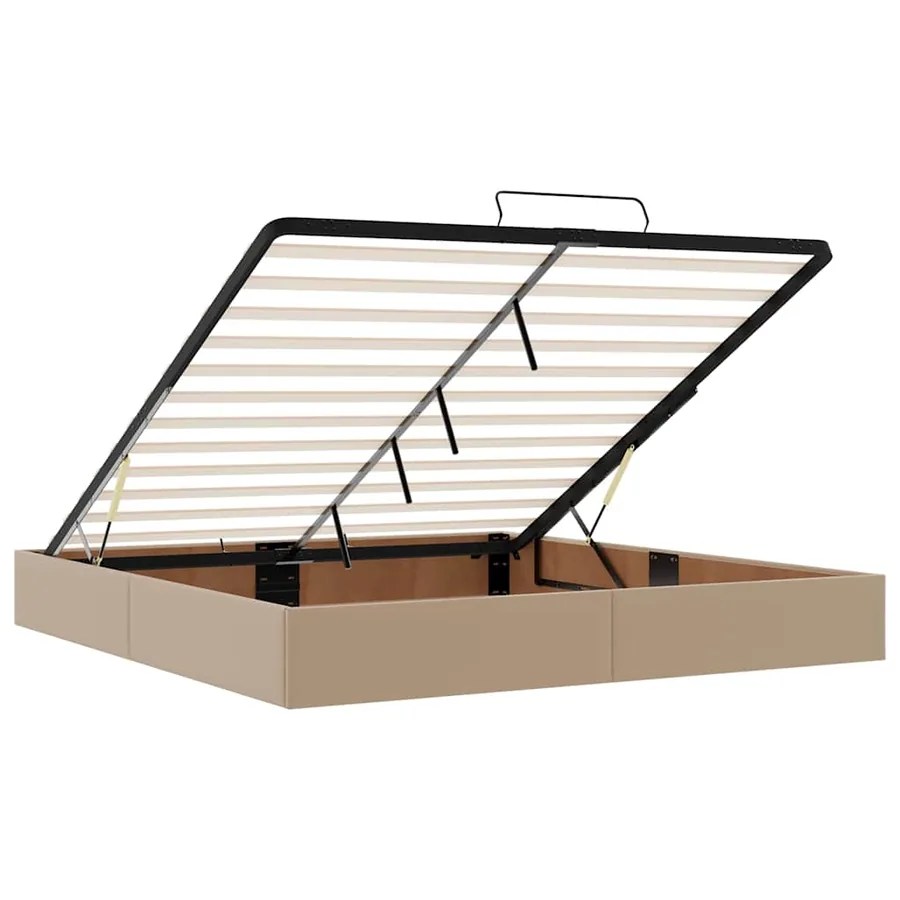 Cadre de lit ottoman sans matelas cappuccino 200x200 cm - 10