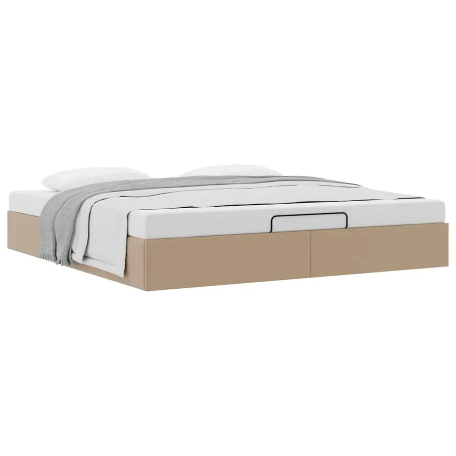 Cadre de lit ottoman sans matelas cappuccino 200x200 cm - 5
