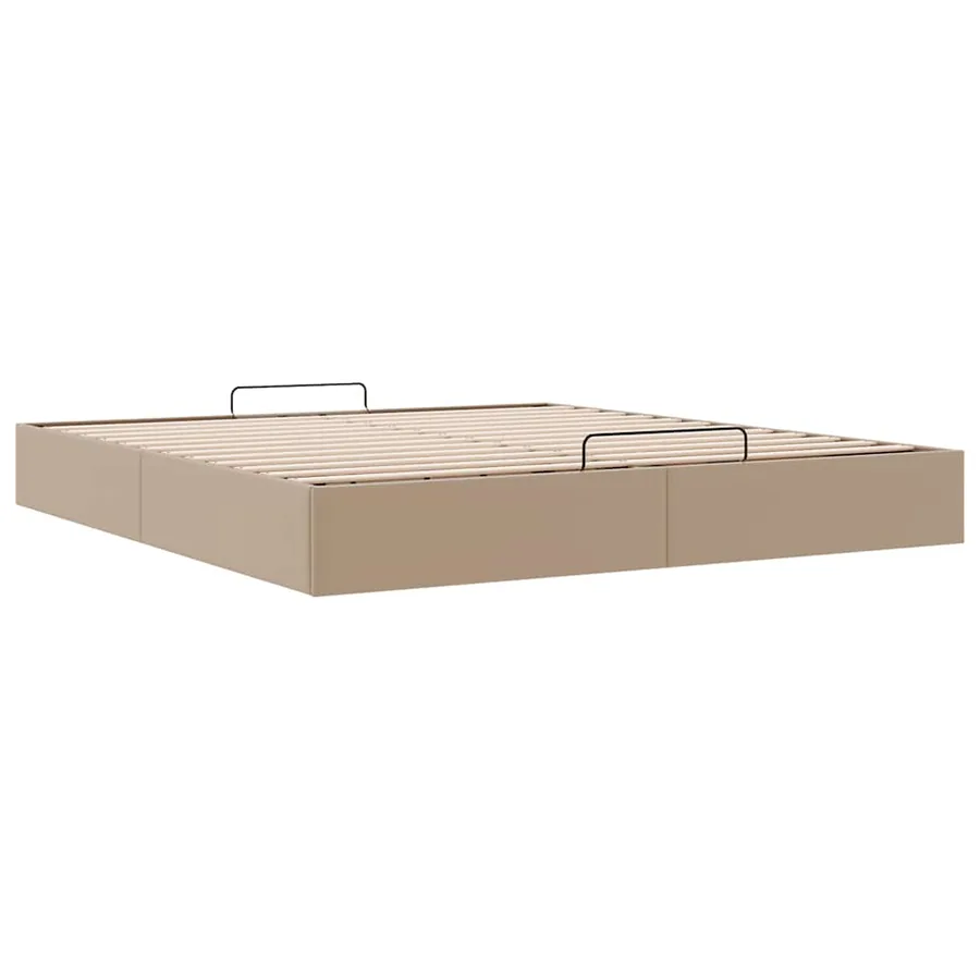 Cadre de lit ottoman sans matelas cappuccino 200x200 cm - 6
