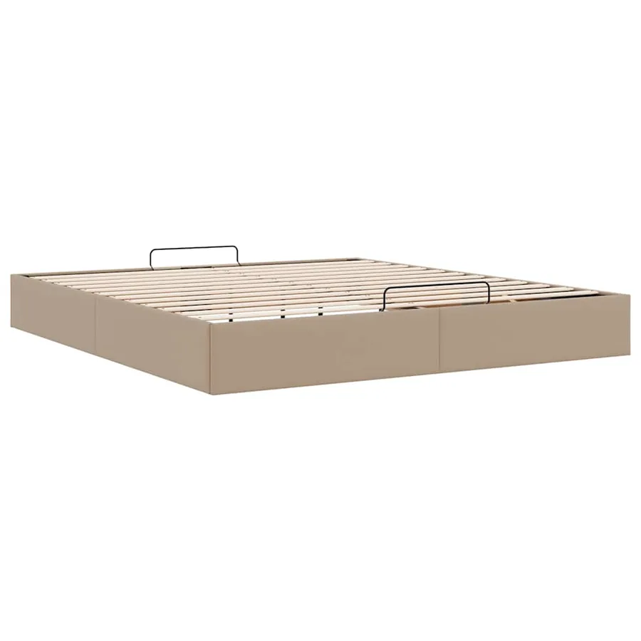 Cadre de lit ottoman sans matelas cappuccino 200x200 cm - 9