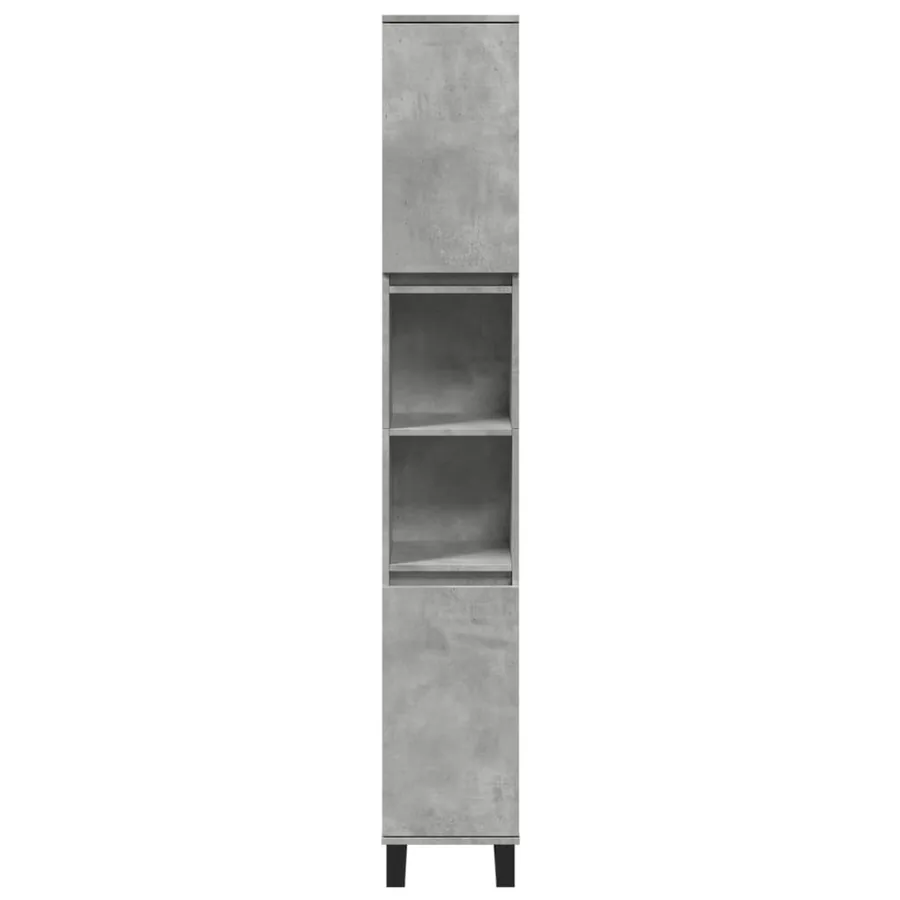 Armoire de salle de bain gris béton 30x30x190 cm - 4