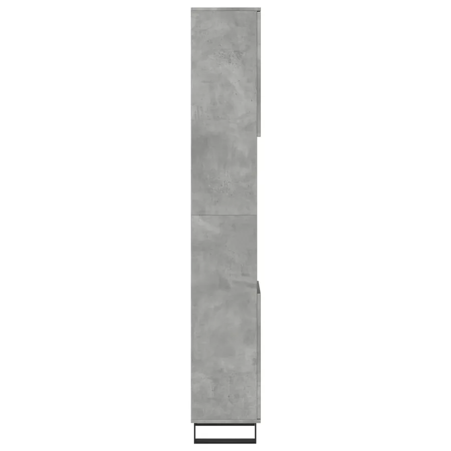 Armoire de salle de bain gris béton 30x30x190 cm - 5