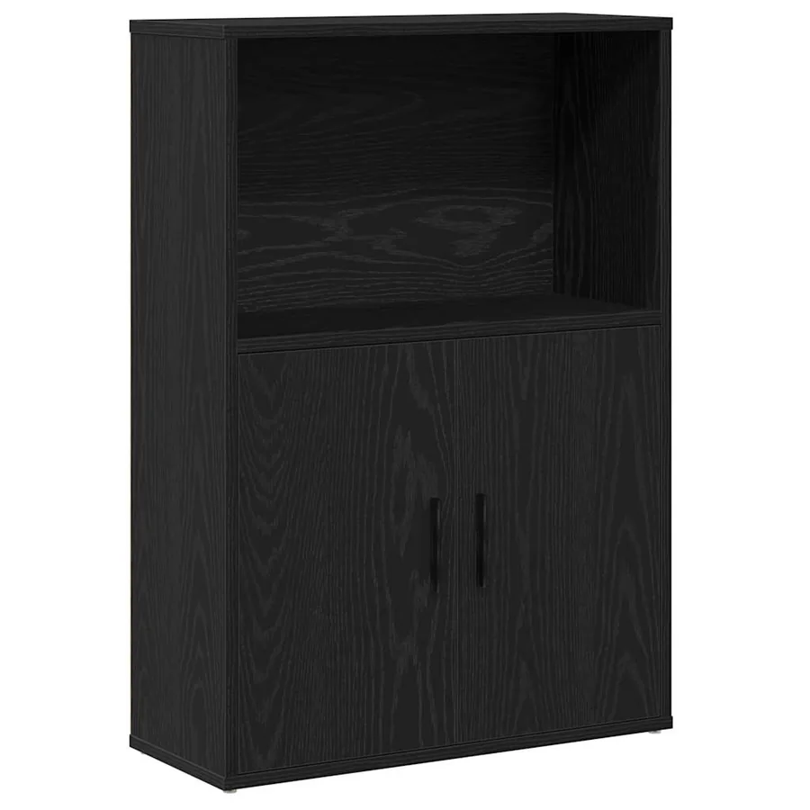 Bibliothèque chêne noir 60x24x85 cm bois d'ingénierie - 2