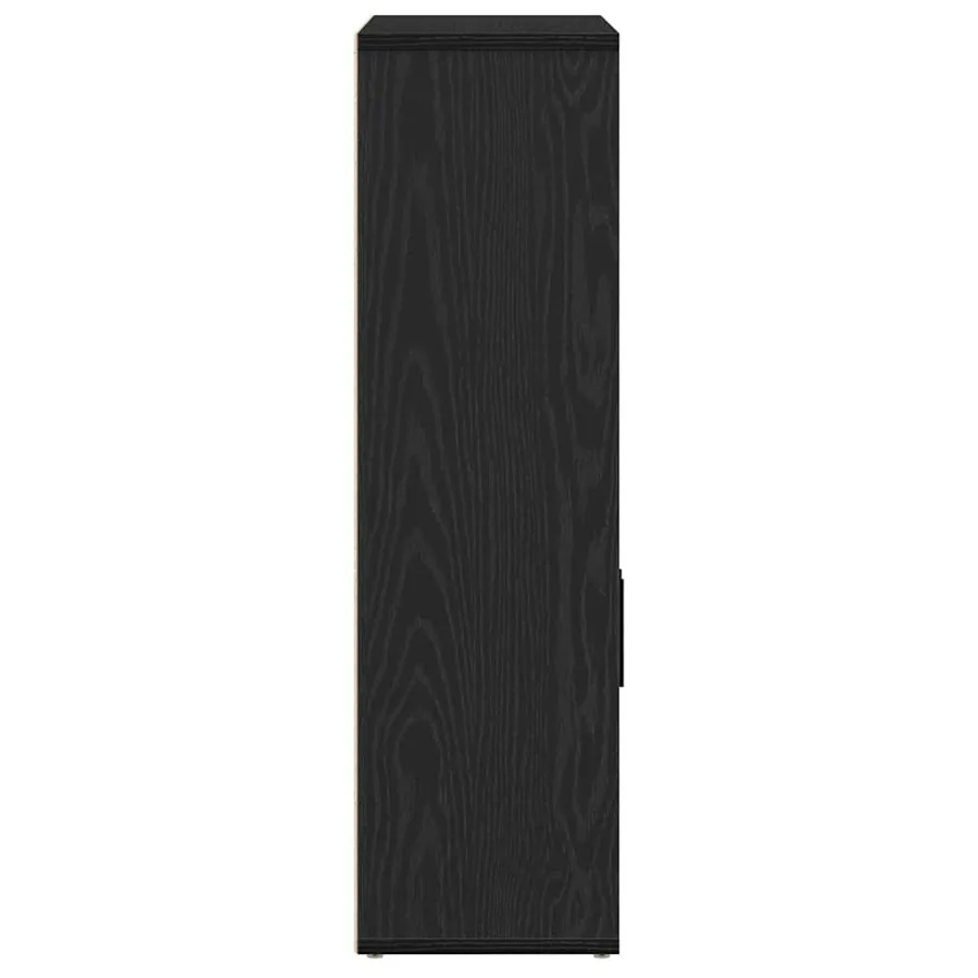 Bibliothèque chêne noir 60x24x85 cm bois d'ingénierie - 6
