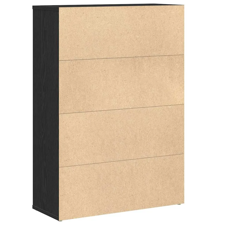 Bibliothèque chêne noir 60x24x85 cm bois d'ingénierie - 7