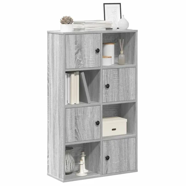 Bibliothèque sonoma gris 60x24x101,5 cm bois d'ingénierie