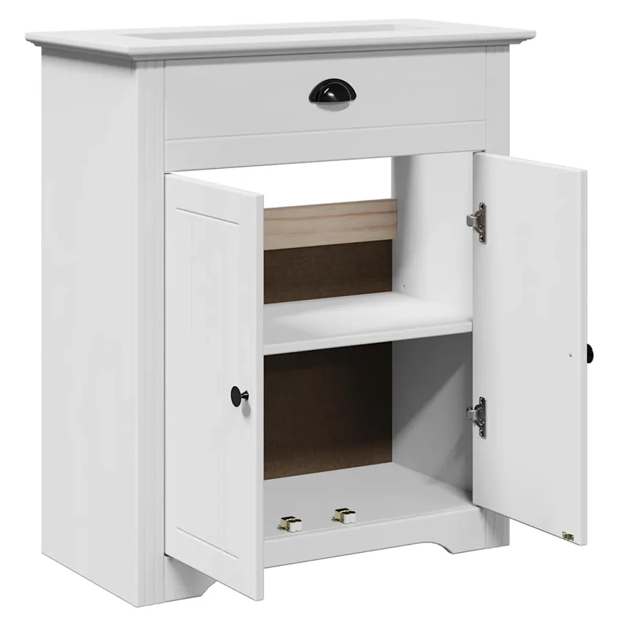 Armoire de lavabo de salle de bain BODO blanc 70x35x80 cm - 5