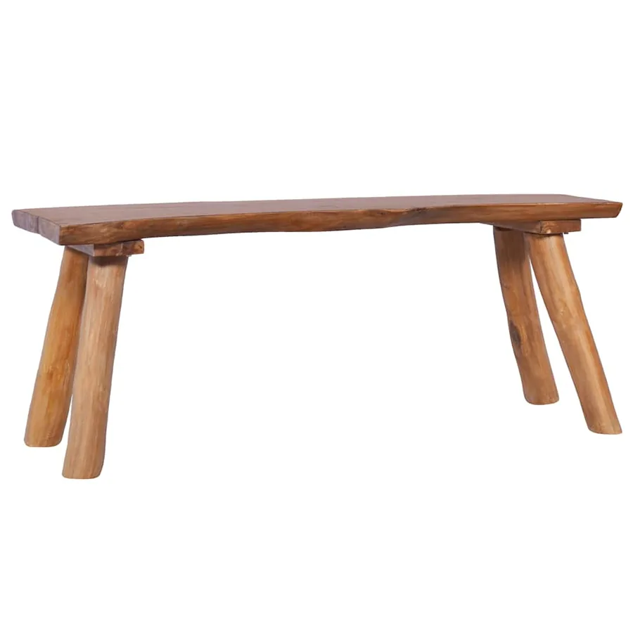 Banc de jardin 120 cm Bois de teck solide - 7