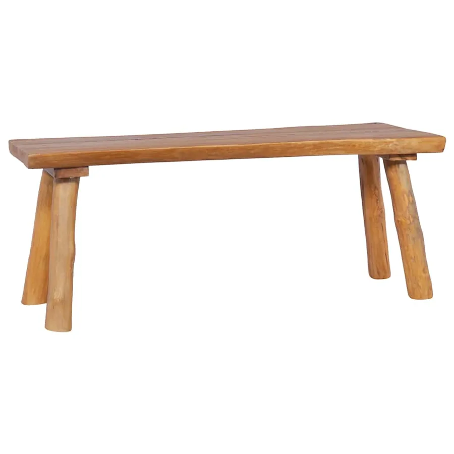 Banc de jardin 120 cm Bois de teck solide - 9