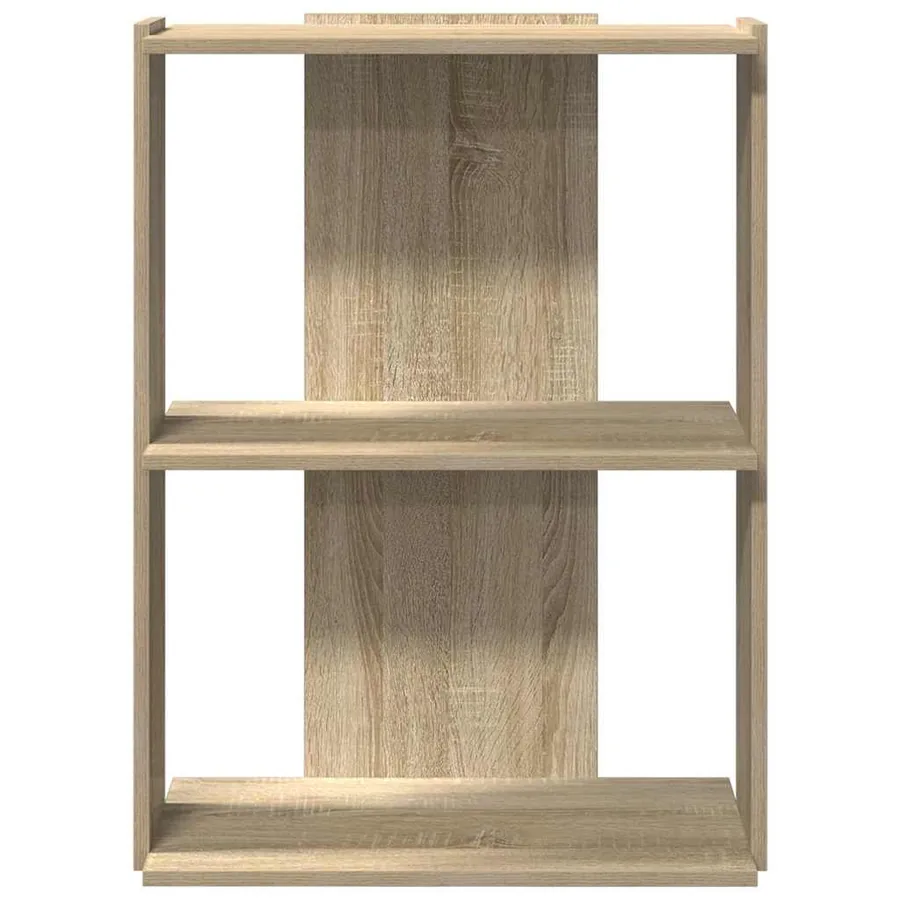 Bibliothèque à 3 niveaux chêne sonoma 60x30x80 cm - 4