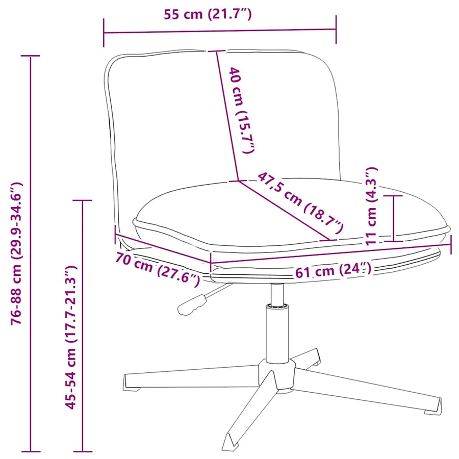 Chaise pivotante de bureau beige bouclé comme de la laine tissu - 13