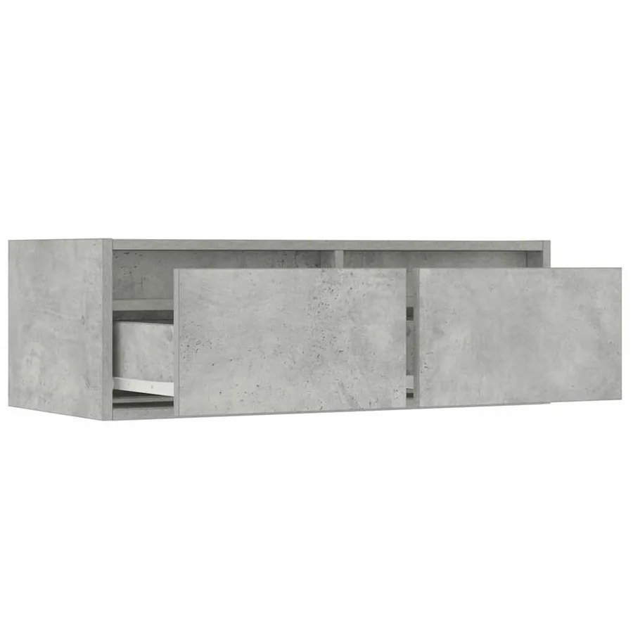 Meuble TV avec lumières LED gris béton 75x35,5x25 cm - 10