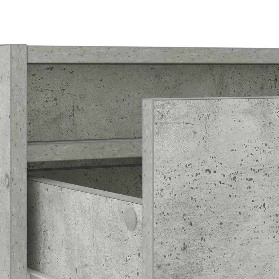 Meuble TV avec lumières LED gris béton 75x35,5x25 cm - 11