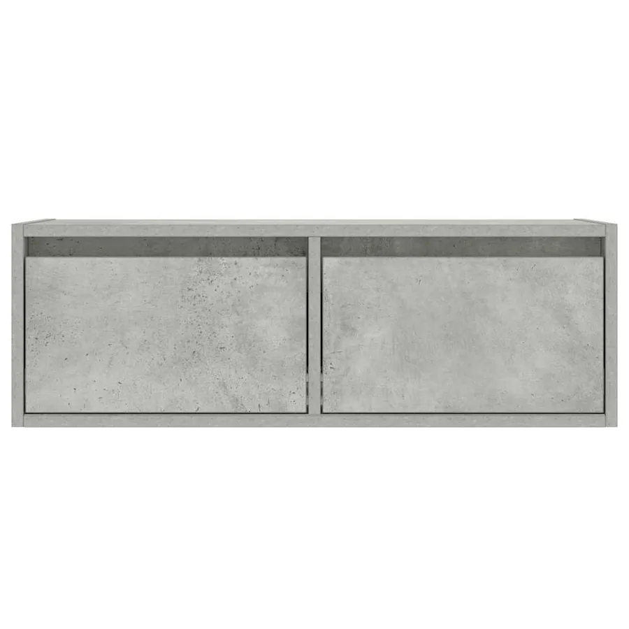 Meuble TV avec lumières LED gris béton 75x35,5x25 cm - 7