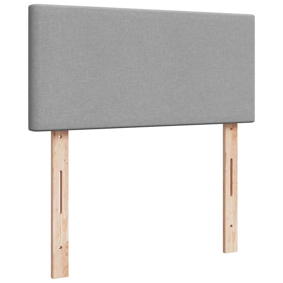 Lit ottoman avec matelas et LED Gris clair 80x200cm tissu - 10