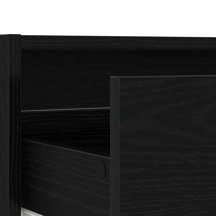 Meuble TV avec lumières LED chêne noir 75x35,5x25 cm - 11