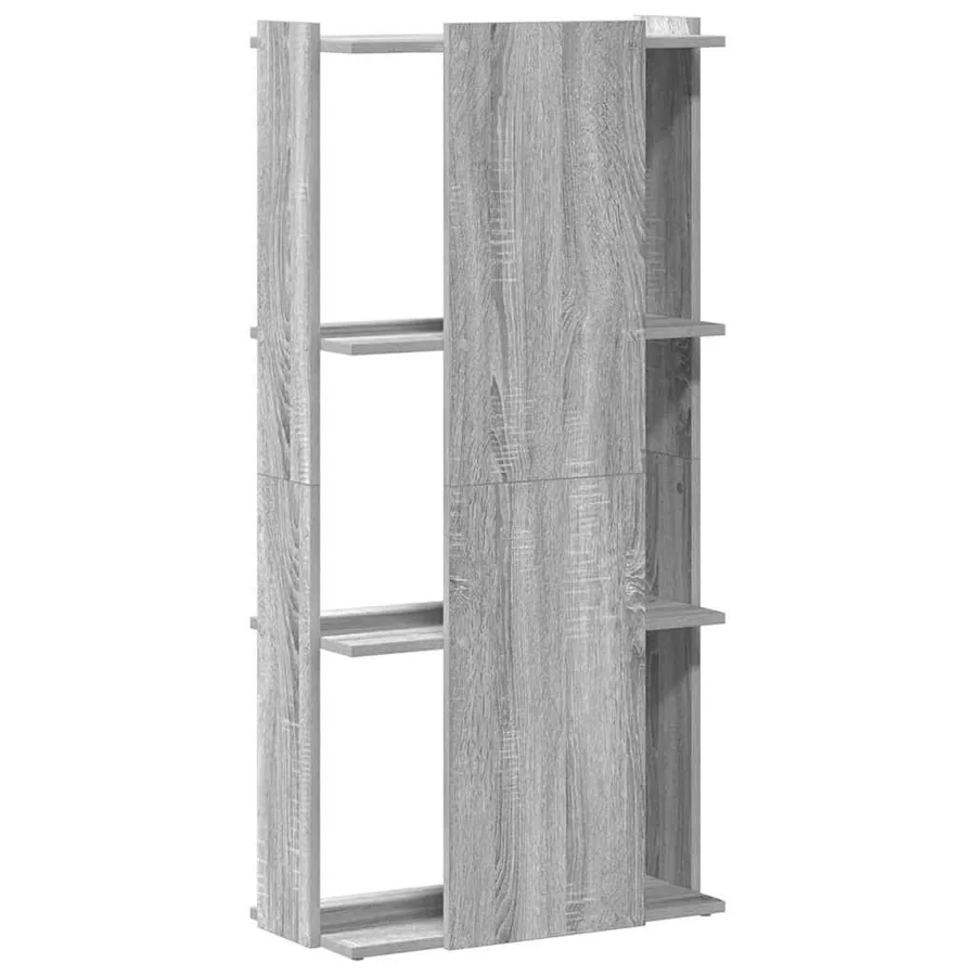 Bibliothèque à 3 niveaux sonoma gris 60x30x120 cm - 6