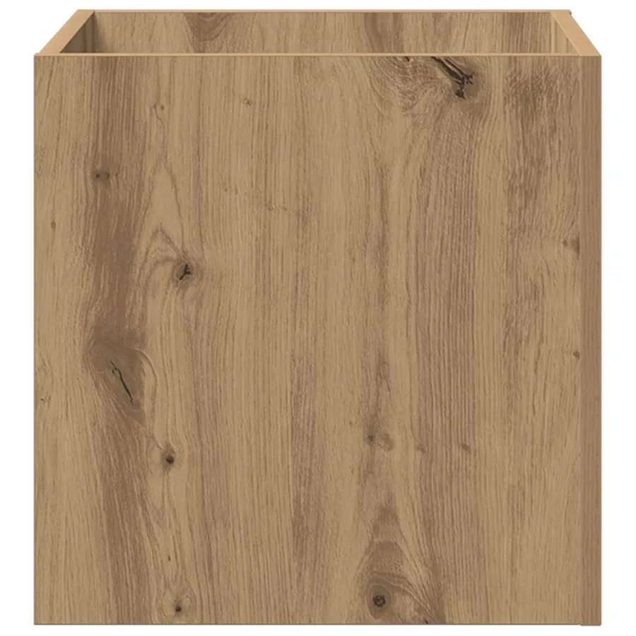 Jardinière chêne artisanal 40x40x40 cm bois d'ingénierie - 4