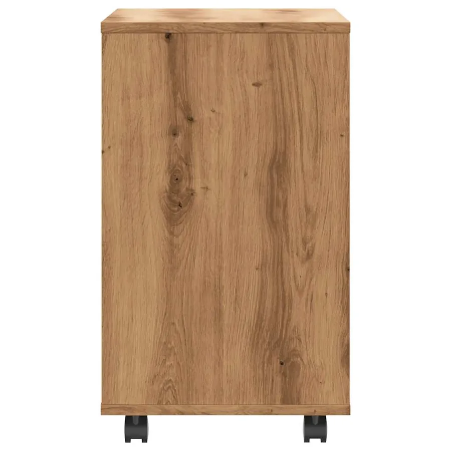 Table d'appoint chêne artisanal 70x35x55 cm bois d'ingénierie - 5