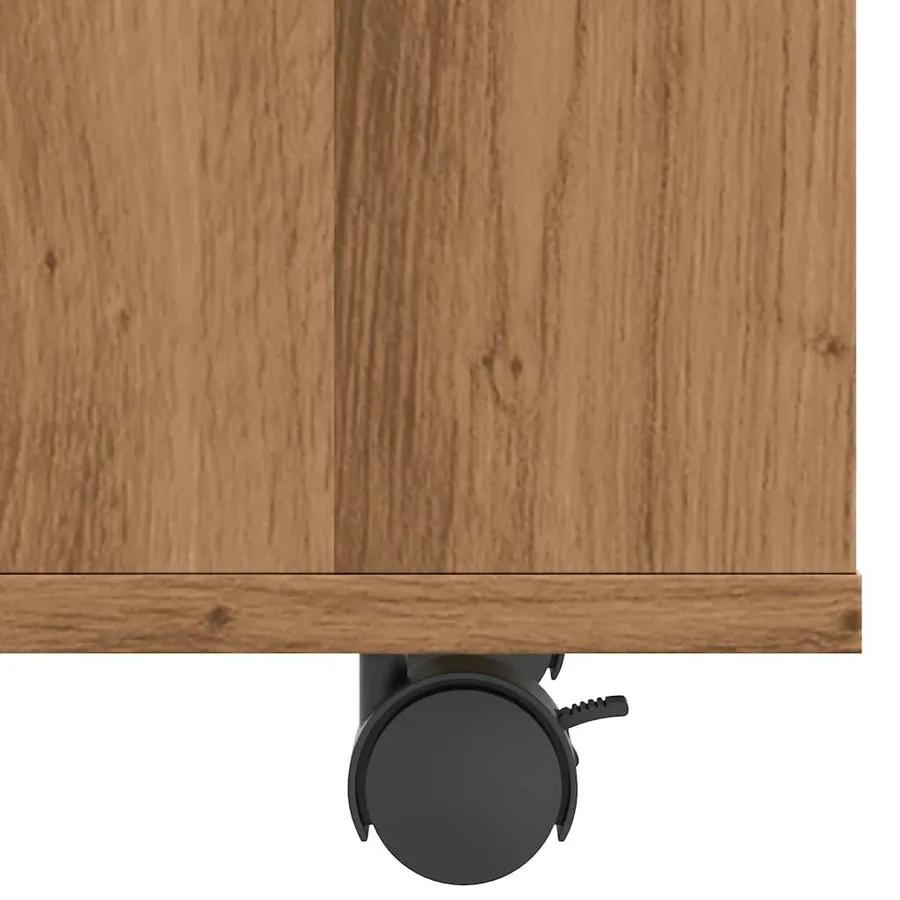 Table d'appoint chêne artisanal 70x35x55 cm bois d'ingénierie - 7