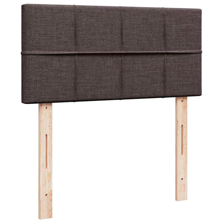 Cadre de lit ottoman avec matelas marron foncé 90x190 cm tissu - 10