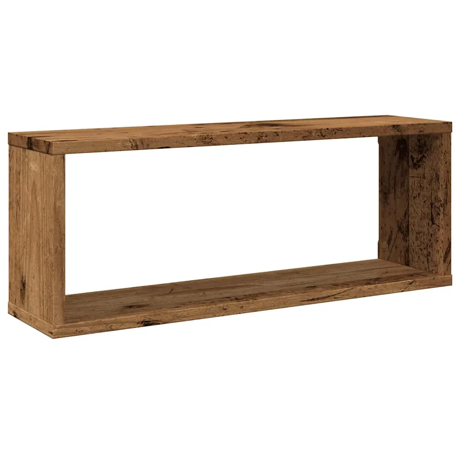 Étagères murales cube 6 pcs vieux bois 60x15x23 cm - 4