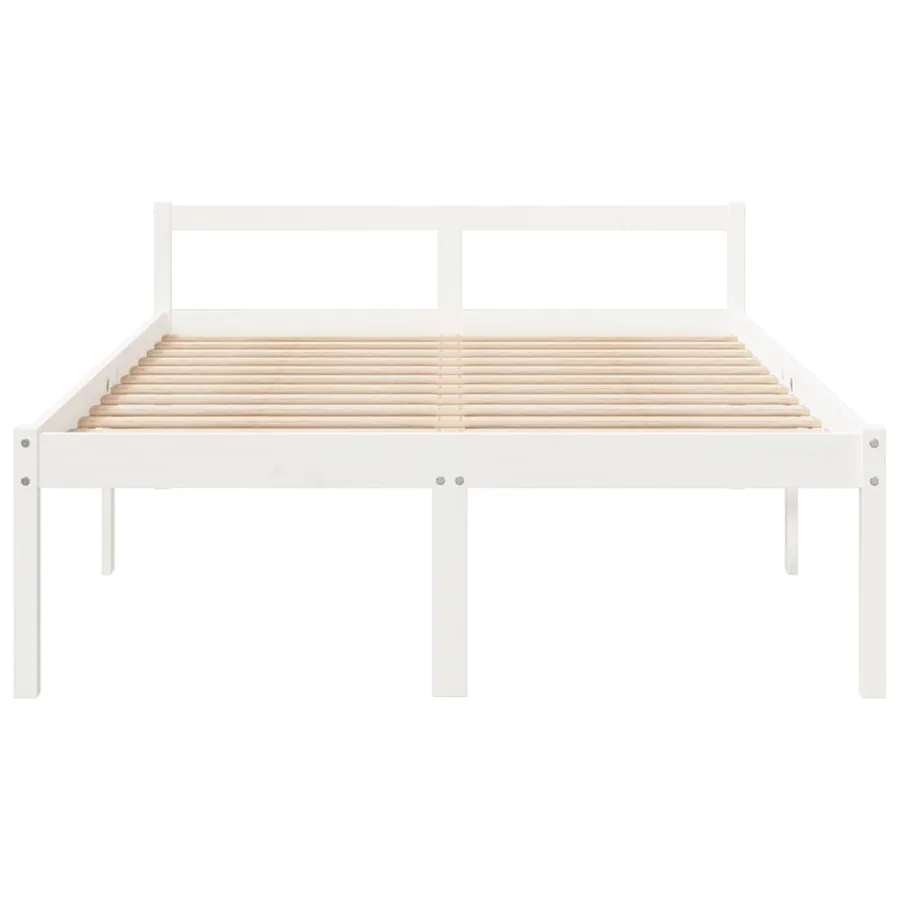 Lit pour personne âgée sans matelas blanc 135x190 cm - 4