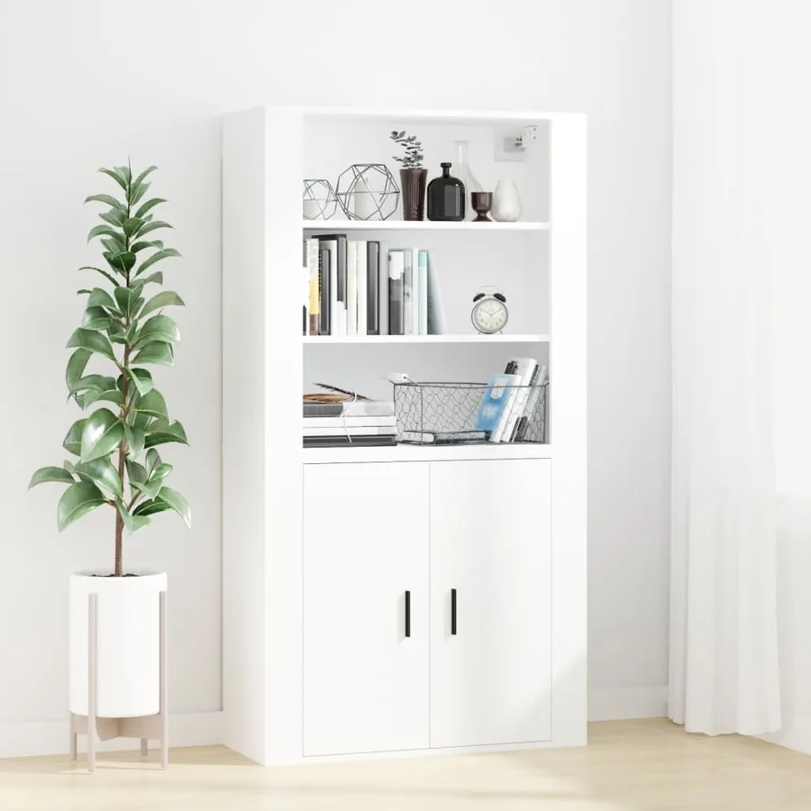 Armoire murale Blanc 80x33x80 cm Bois d'ingénierie - 6