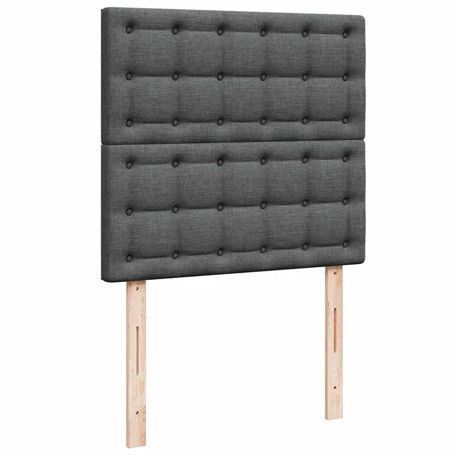 Cadre de lit ottoman avec matelas gris foncé 90x190 cm tissu - 10